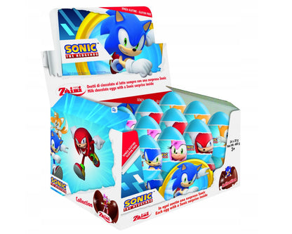 Sonic The Hedgehog Surprise Milk Chocolate Eggs with Prize Toy Inside 24Pcs