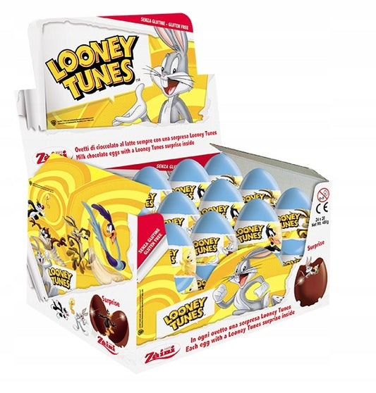 Looney Tunes Surprise Milk Chocolate Eggs with Prize Toy Inside 24Pcs