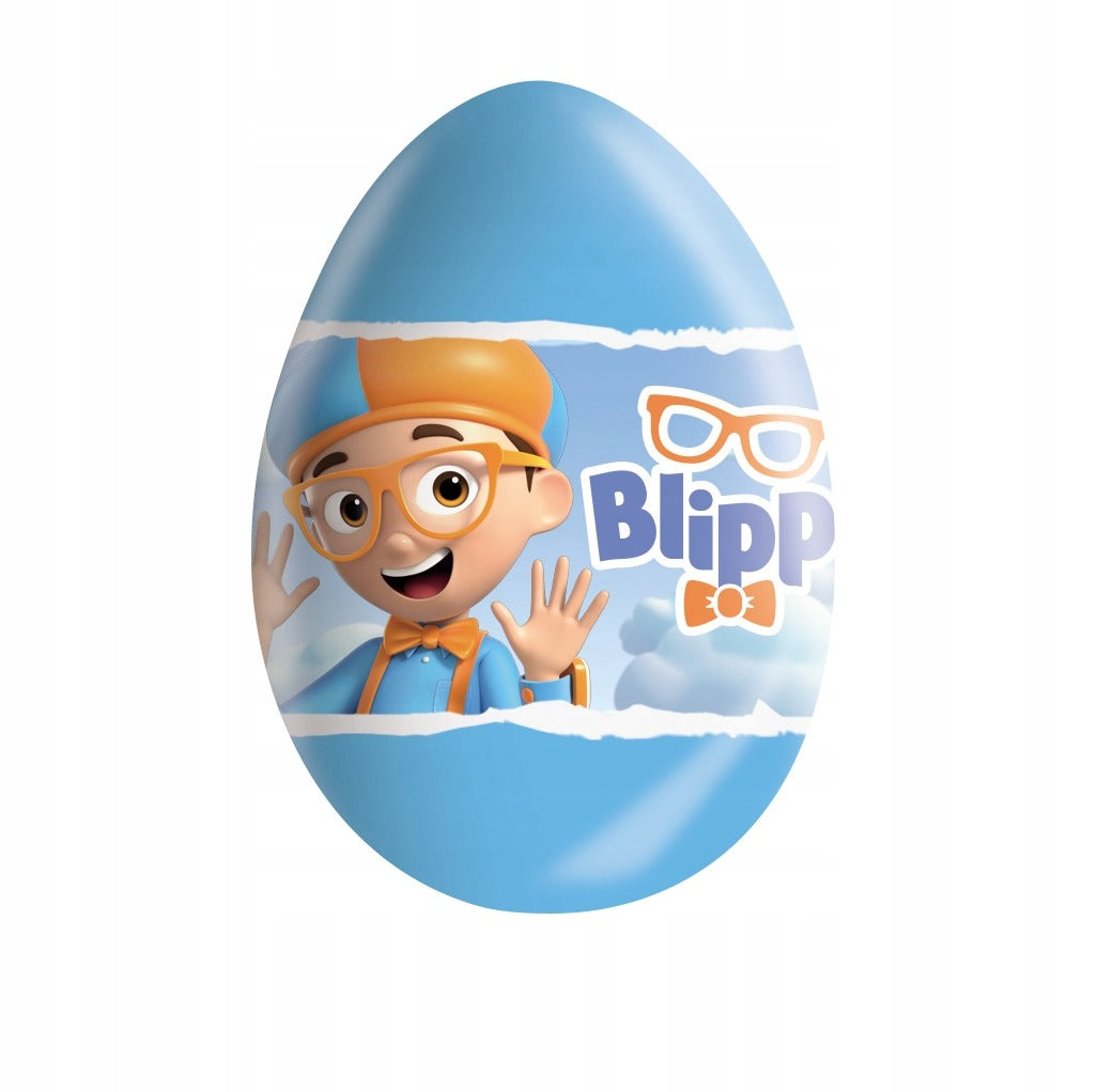 Blippi Wonders Surprise Milk Chocolate Eggs with Prize Toy Inside 24Pcs