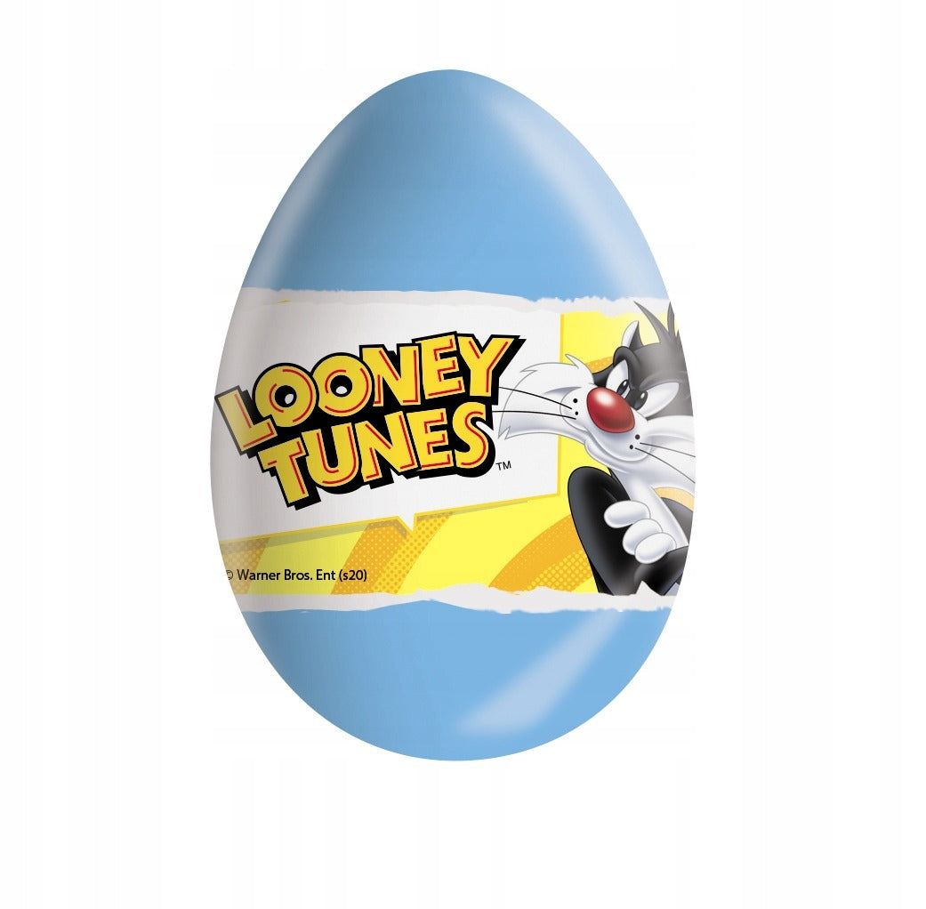 Looney Tunes Surprise Milk Chocolate Eggs with Prize Toy Inside 24Pcs