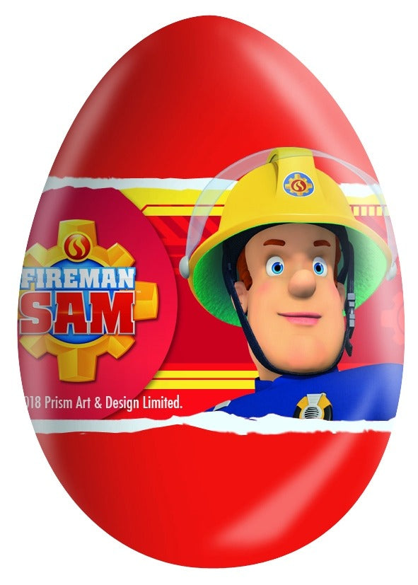 Fireman Sam Surprise Milk Chocolate Eggs with Prize Toy Inside 24Pcs