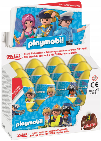 Playmobil Surprise Milk Chocolate Eggs with Prize Toy Inside 24Pcs