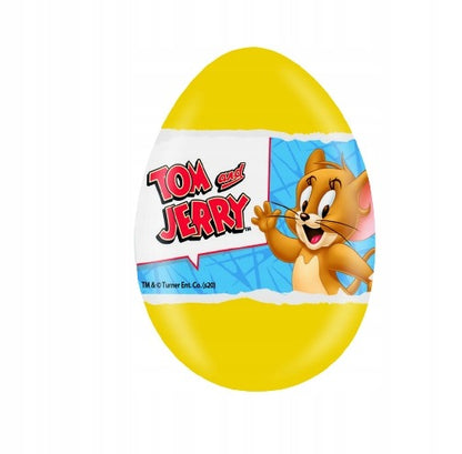 Tom & Jerry Surprise Milk Chocolate Eggs with Prize Toy Inside 24Pcs