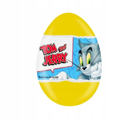 Tom & Jerry Surprise Milk Chocolate Eggs with Prize Toy Inside 24Pcs