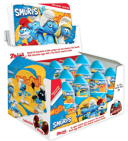 The Smurfs Surprise Milk Chocolate Eggs with Prize Toy Inside 24Pcs